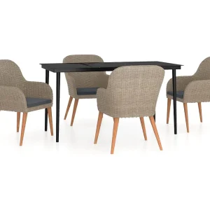Coole 5-delige Tuinset met kussens bruin Coole 5-delige Tuinset met kussens bruin