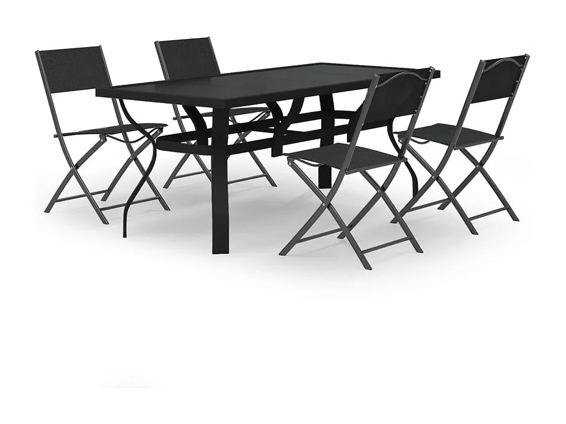 Cedar Key 5-delige Tuinset grijs en zwart