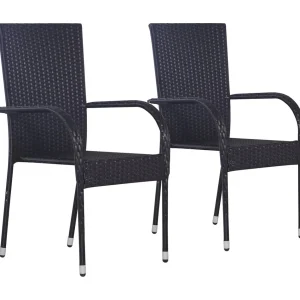Carroll  3-delige Tuinset poly rattan zwart
