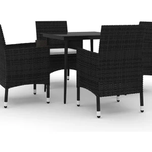 Carlinville 5-delige Tuinset met kussens poly rattan en glas Carlinville 5-delige Tuinset met kussens poly rattan en glas