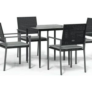 Croughevoe 5-delige Tuinset met kussens poly rattan en staal Croughevoe 5-delige Tuinset met kussens poly rattan en staal