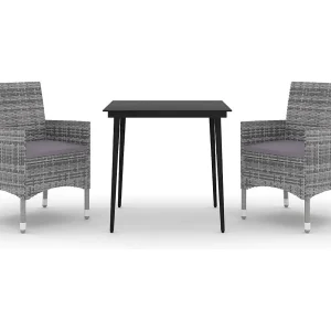 Carlinville 3-delige Tuinset met kussens poly rattan en glas Carlinville 3-delige Tuinset met kussens poly rattan en glas