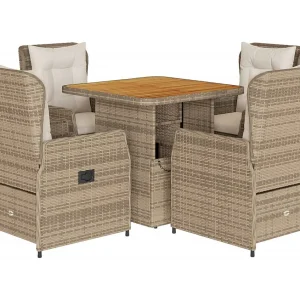 Coleville  5-delige Tuinset met kussens poly rattan beige