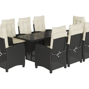 Bryndra  9-delige Tuinset poly rattan zwart
