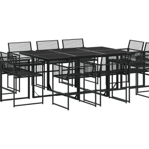 Bucksport 11-delige Tuinset poly rattan zwart Bucksport 11-delige Tuinset poly rattan zwart
