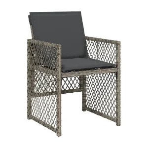 Connersville  9-delige Tuinset met kussens poly rattan grijs