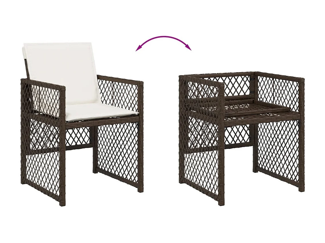 Connersville 13-delige Tuinset met kussens poly rattan bruin