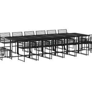 Daxen 17-delige Tuinset poly rattan zwart Daxen 17-delige Tuinset poly rattan zwart