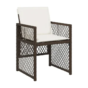 Connersville  7-delige Tuinset met kussens poly rattan bruin