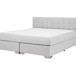 Boxspring stof lichtgrijs 180 x 200 cm ADMIRAL Boxspring stof lichtgrijs 180 x 200 cm ADMIRAL
