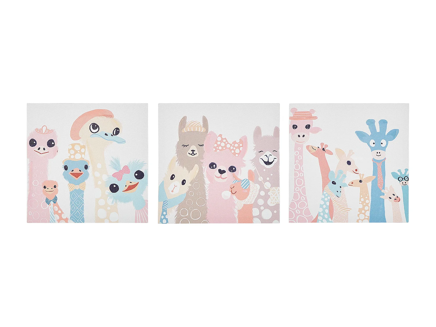Canvasprint set van 3 meerkleurig TILLIA