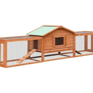 Coalton Konijnenhok 310x70x87 cm massief grenen- en vurenhout Coalton Konijnenhok 310x70x87 cm massief grenen- en vurenhout