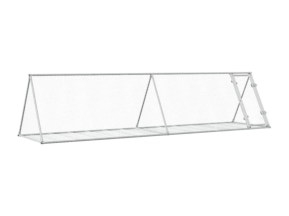 Claude-Gérard Konijnenhok 400x105x91 cm gegalvaniseerd staal zilverkleurig