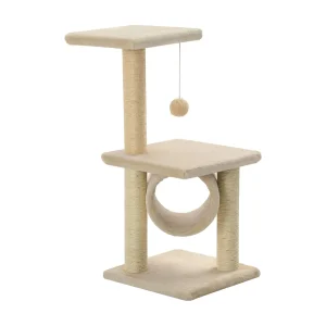 Colen Kattenkrabpaal met sisal krabpalen 65 cm beige Colen Kattenkrabpaal met sisal krabpalen 65 cm beige