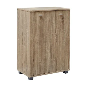 design schoenenkast NIMES modern hout Sonoma 12 paar schoenen 4 vakken 2 deuren | Schoenenrek 60x90x35 cm ruimtebesparend | Schoenenkast met plank design schoenenkast NIMES modern hout Sonoma 12 paar schoenen 4 vakken 2 deuren | Schoenenrek 60x90x35 cm ruimtebesparend | Schoenenkast met plank