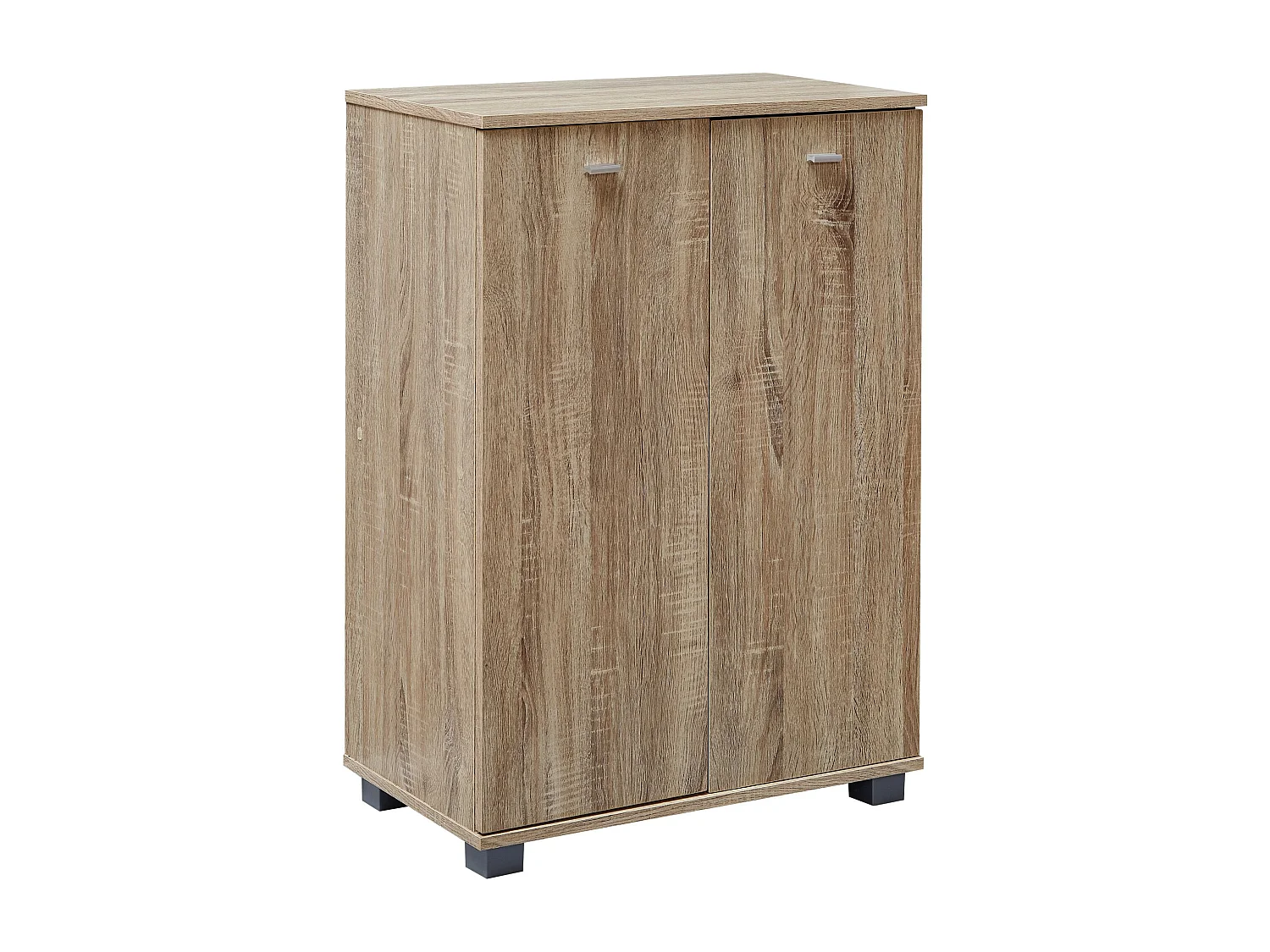 design schoenenkast NIMES modern hout Sonoma 12 paar schoenen 4 vakken 2 deuren | Schoenenrek 60x90x35 cm ruimtebesparend | Schoenenkast met plank