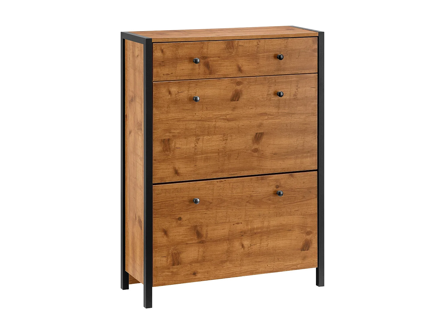 Chris | Schoenenkast met 2 klapdeuren en 1 lade in partical Board Nature