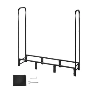 Brandhoutopslag SucceBuy voor Verwarming met Waterdichte Hoes, Metaal Buiten Houtopslag, 122 x 32 x 118 cm, Maximale Belasting 181,4 kg, voor Terras Brandhoutopslag SucceBuy voor Verwarming met Waterdichte Hoes, Metaal Buiten Houtopslag, 122 x 32 x 118 cm, Maximale Belasting 181,4 kg, voor Terras