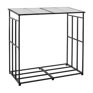 Brandhoutopslag SucceBuy voor Verwarming met Hellend Dak, Metaal Buiten Houtopslag, 185 x 70 x 180 cm, Maximale Draagcapaciteit 299,4 kg, voor Terras Brandhoutopslag SucceBuy voor Verwarming met Hellend Dak, Metaal Buiten Houtopslag, 185 x 70 x 180 cm, Maximale Draagcapaciteit 299,4 kg, voor Terras