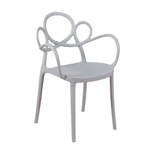 Design stoel met armleuningen geschikt voor buiten – Dream – Grijs Design stoel met armleuningen geschikt voor buiten – Dream – Grijs