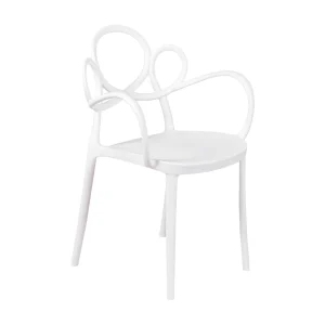 Design stoel met armleuningen geschikt voor buiten – Dream – Wit Design stoel met armleuningen geschikt voor buiten – Dream – Wit