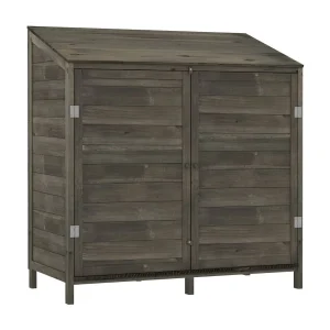 Bristol Tuinschuur 102x52x112 cm massief vurenhout antracietkleurig Bristol Tuinschuur 102x52x112 cm massief vurenhout antracietkleurig