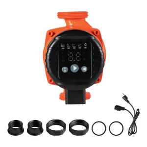 Circulatiepomp SucceBuy voor Warm Water, Maximale Opvoerhoogte 4 m, Hoogrendement Verwarmingspomp, 42 L/min, Terugslagklep, Energiezuinig
