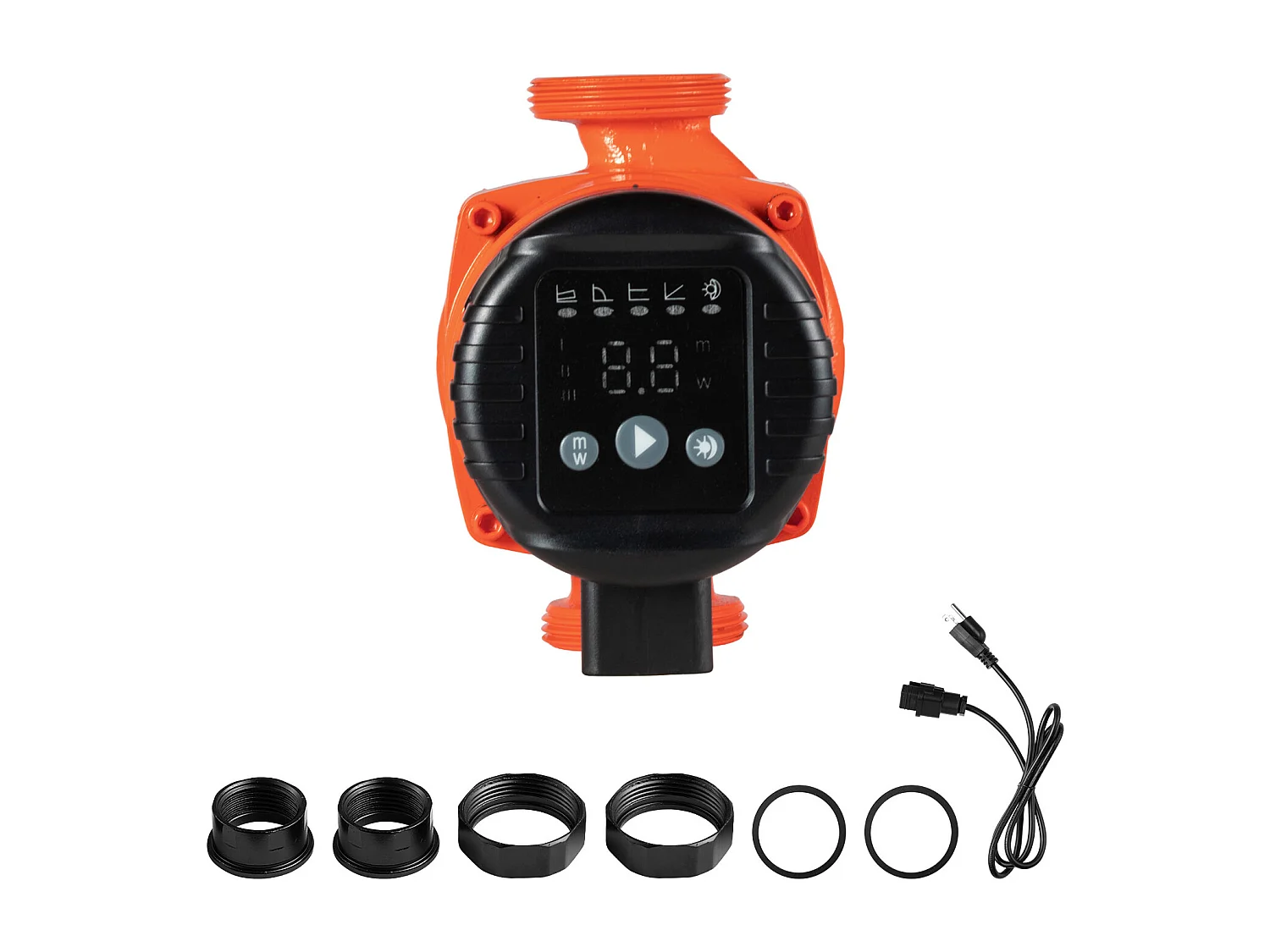 Circulatiepomp SucceBuy voor Warm Water, Maximale Opvoerhoogte 4 m, Hoogrendement Verwarmingspomp, 42 L/min, Terugslagklep, Energiezuinig