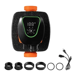 Circulatiepomp SucceBuy voor Warm Water, Maximale Opvoerhoogte 11 m, Hoogrendement Verwarmingspomp 117 L/min, Terugslagklep, Energiezuinig