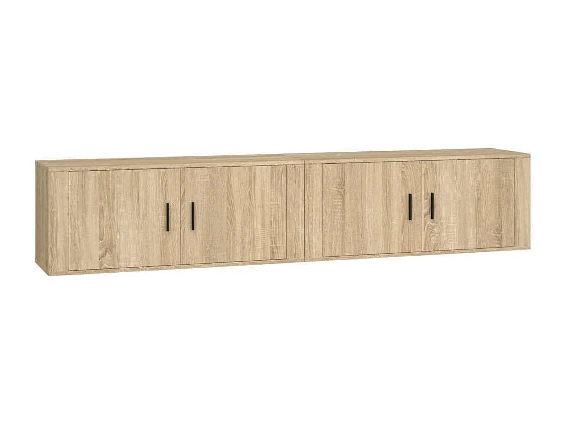 Crofton Tv-wandmeubels 2 st 100x34,5x40 cm sonoma eikenkleurig