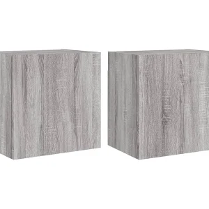 Chaffee Tv-wandmeubels 2 st 40,5x30x40 cm hout grijs sonoma Chaffee Tv-wandmeubels 2 st 40,5x30x40 cm hout grijs sonoma