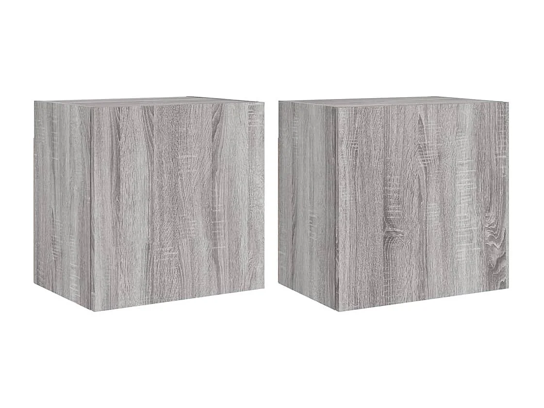 Chaffee Tv-wandmeubels 2 st 40,5x30x40 cm hout grijs sonoma