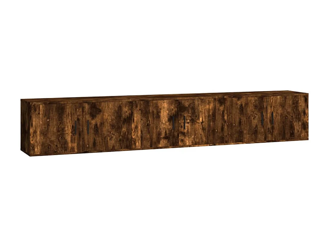 Crofton Tv-wandmeubels 3 st 80x34,5x40 cm gerookt eikenkleurig