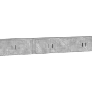 Crofton  Tv-wandmeubels 3 st 100×34,5×40 cm betongrijs