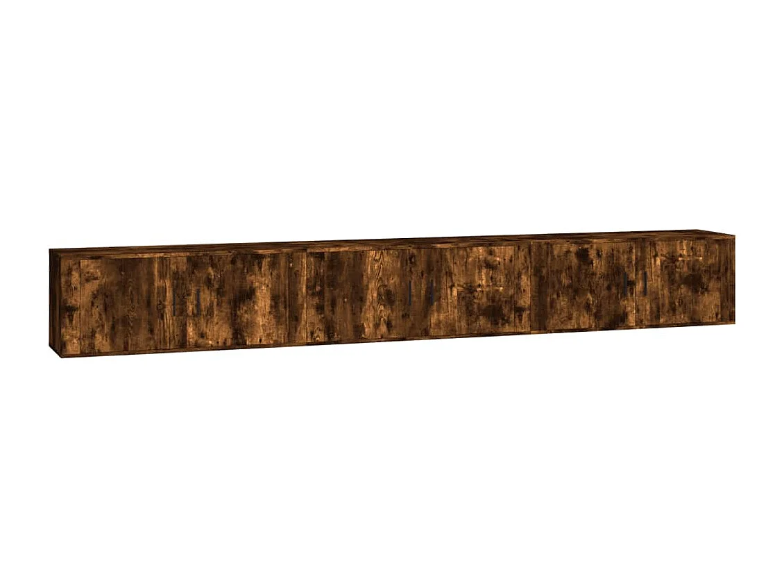 Crofton Tv-wandmeubels 3 st 100x34,5x40 cm gerookt eikenkleurig