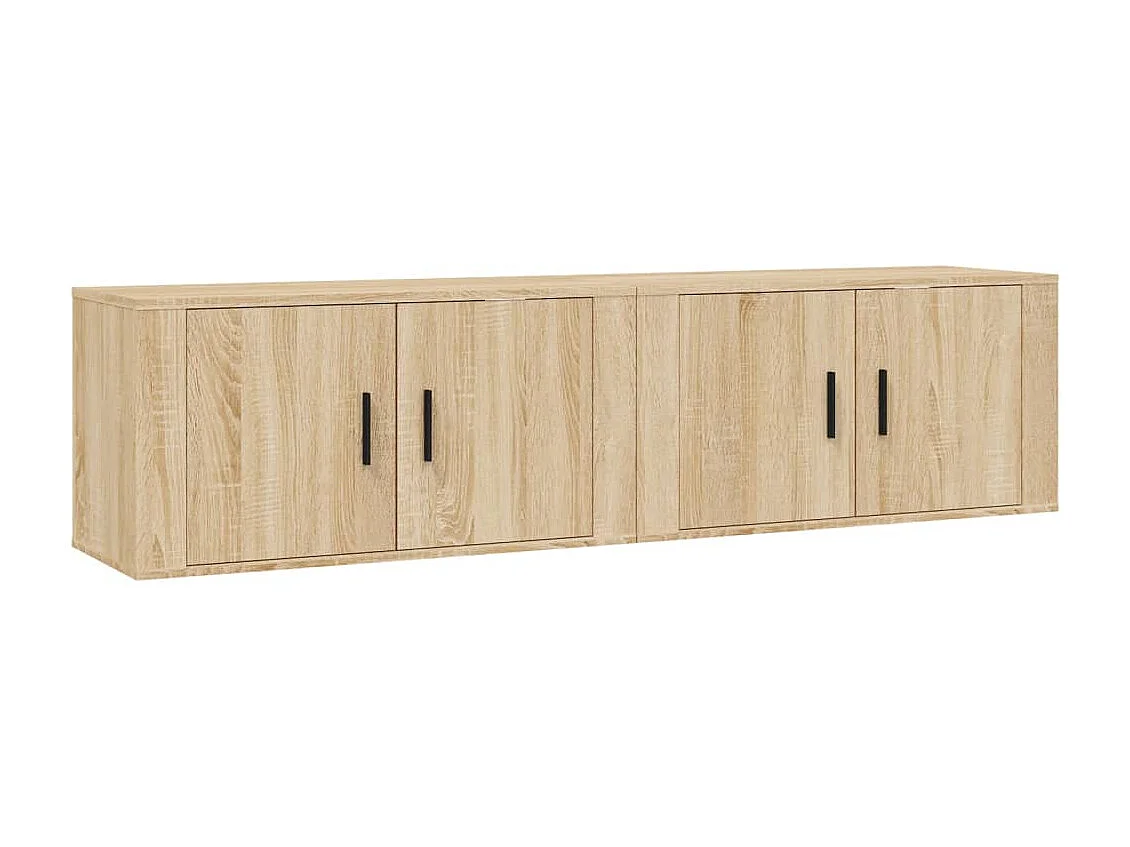 Crofton Tv-wandmeubels 2 st 80x34,5x40 cm sonoma eikenkleurig