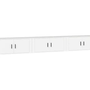 Crofton  Tv-wandmeubels 3 st 100×34,5×40 cm wit