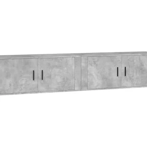 Crofton Tv-wandmeubels 2 st 100×34,5×40 cm betongrijs Crofton Tv-wandmeubels 2 st 100×34,5×40 cm betongrijs