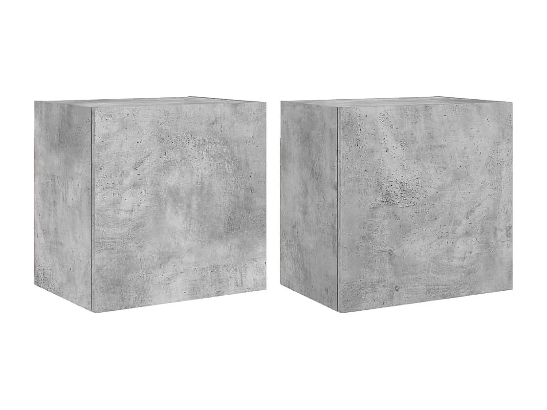 Chaffee Tv-wandmeubels 2 st 40,5x30x40 cm bewerkt hout betongrijs
