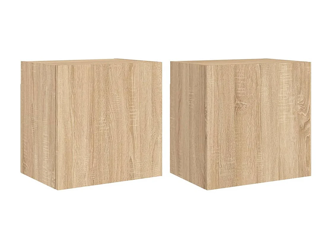 Chaffee Tv-wandmeubels 2 st 40,5x30x40 cm hout sonoma eikenkleurig