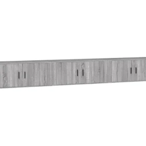 Crofton  Tv-wandmeubels 3 st 100×34,5×40 cm grijs sonoma eikenkleurig