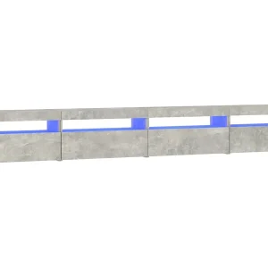 Cincinnatus  Tv-meubel met LED-verlichting 270x35x40 cm betongrijs