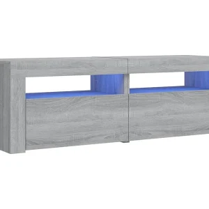 Denril  Tv-meubel met LED-verlichting 120x35x40 cm grijs sonoma eiken
