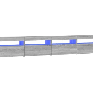 Cincinnatus Tv-meubel met LED-verlichting 240x35x40 cm grijs sonoma eiken Cincinnatus Tv-meubel met LED-verlichting 240x35x40 cm grijs sonoma eiken