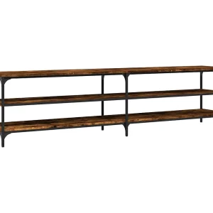Chiloquin  Tv-meubel 200x30x50 cm bewerkt hout metaal gerookt eikenkleurig