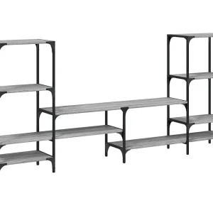 Cilyra Tv-meubel 206,5×28,5×95 cm bewerkt hout grijs sonoma eikenkleur Cilyra Tv-meubel 206,5×28,5×95 cm bewerkt hout grijs sonoma eikenkleur