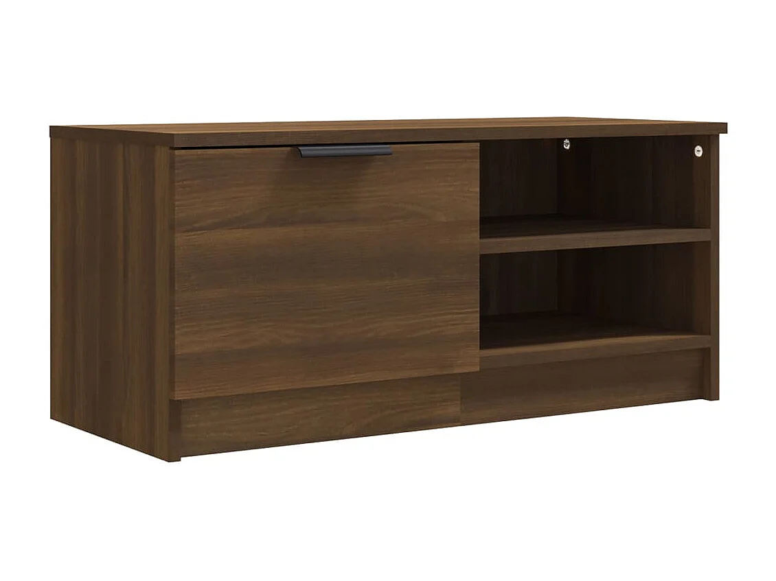 Bryvra Tv-meubel 80x35x36,5 cm bewerkt hout bruin eikenkleur