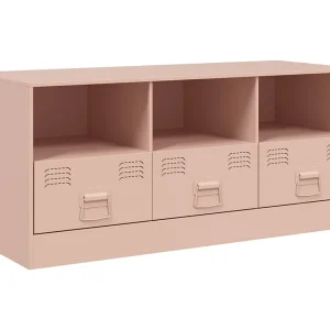 Dafina Tv-meubel 99x39x44 cm staal roze Dafina Tv-meubel 99x39x44 cm staal roze