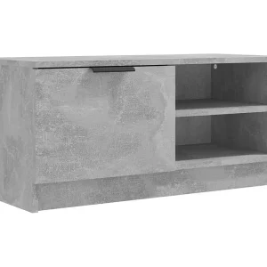 Bryvra Tv-meubel 80x35x36,5 cm bewerkt hout betongrijs Bryvra Tv-meubel 80x35x36,5 cm bewerkt hout betongrijs