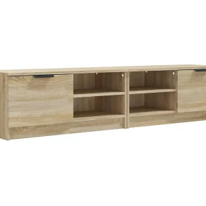 Bryvra Tv-meubels 2 st 80x35x36,5 cm bewerkt hout sonoma eikenkleurig Bryvra Tv-meubels 2 st 80x35x36,5 cm bewerkt hout sonoma eikenkleurig